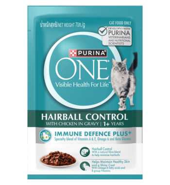 PURINA ONE® Adult Hairball Control with Chicken Wet Cat Food - 70G