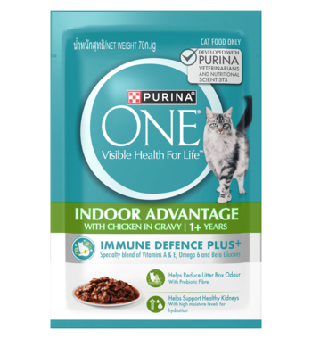 PURINA ONE® Adult Indoor Advantage with Chicken Wet Cat Food - 70G